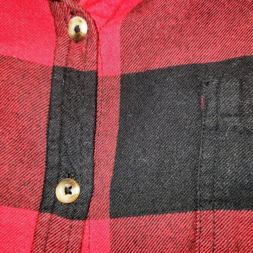 Sonoma Red and Black Buffalo Plaid Checkered Shirt - Picture 4 of 9